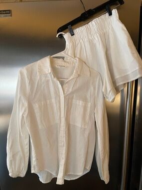 2 piece white summer set